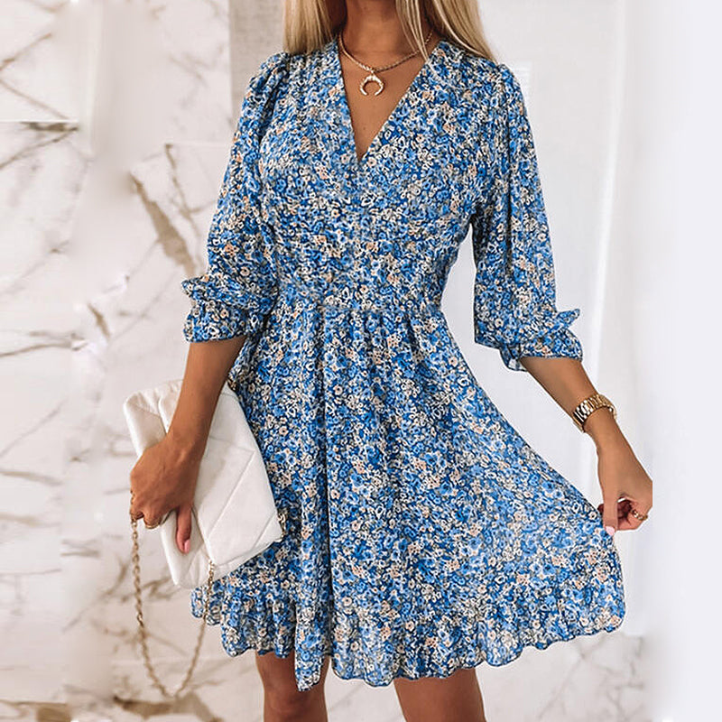 Sophie™ – Geblümtes Chiffonkleid