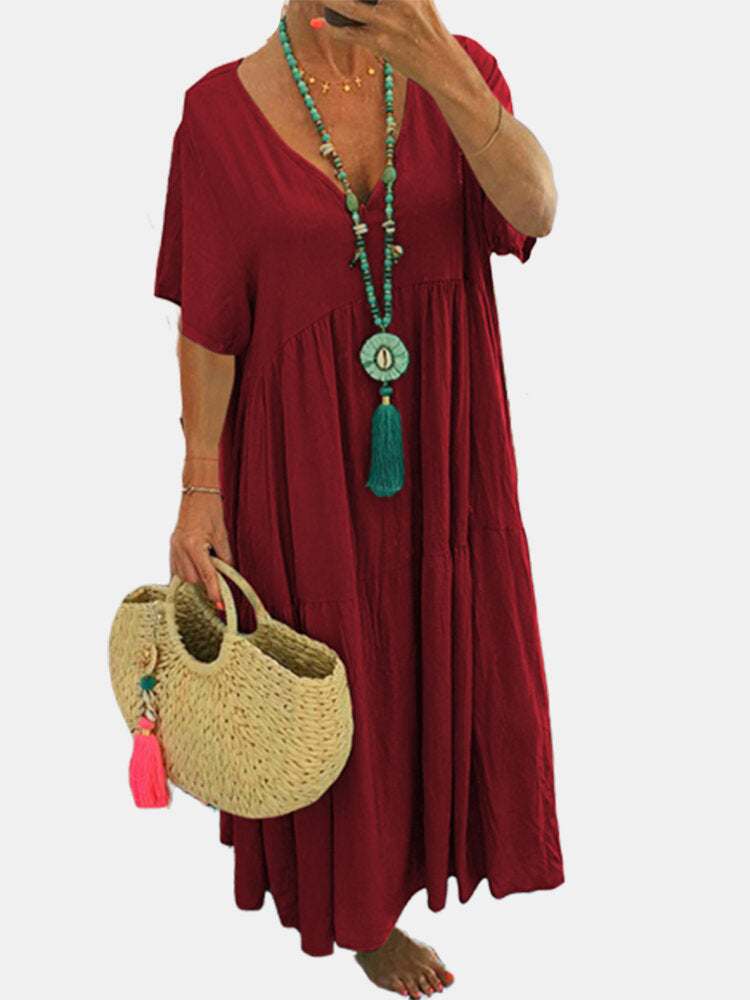 Valenzora | Irregular Multicolored Plus Size Dress