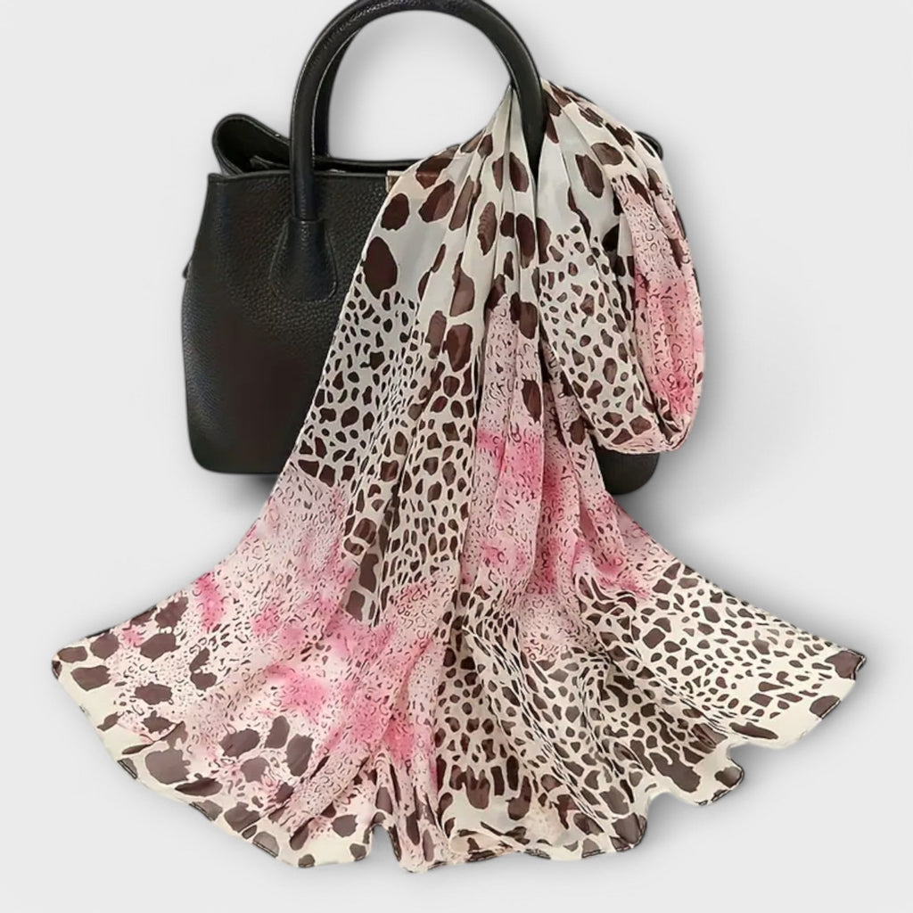 Valenzora | Schal aus Leopard-Chiffon