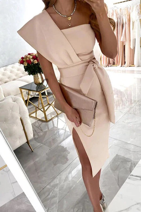 Valenzora | Carrie In Paris Knot Waist Pencil Dress