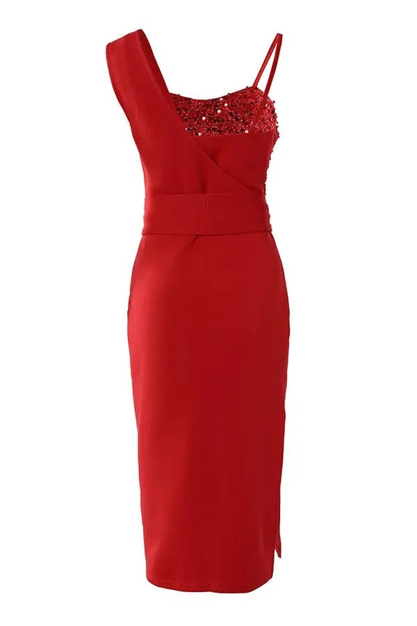 Valenzora | Tampa Nights Pailletten-Kleid mit Schlitz