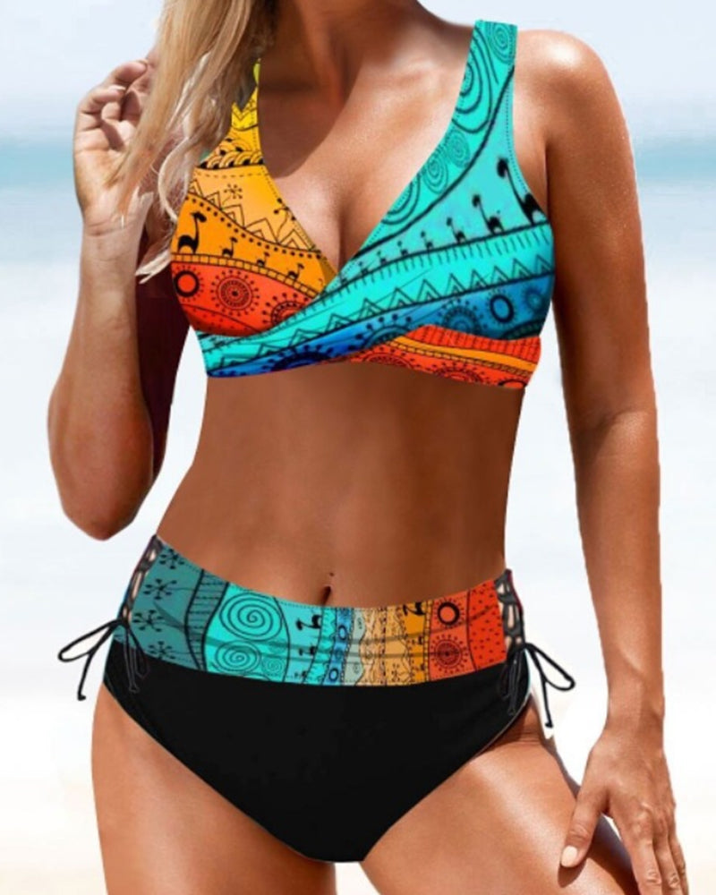 Valenzora striped bikini