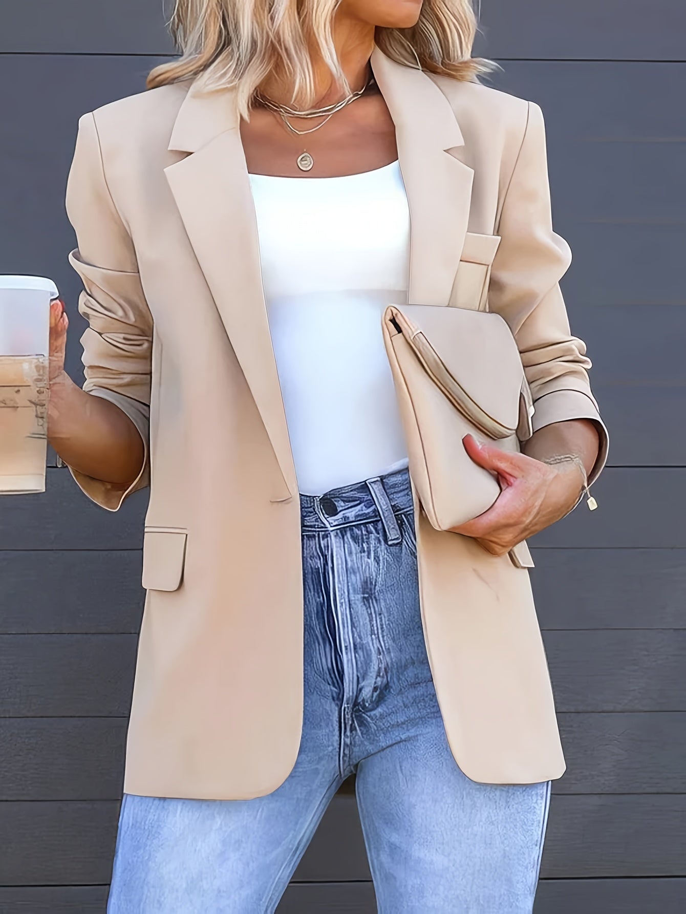 Valenzora | Casual blazer with lapel collar