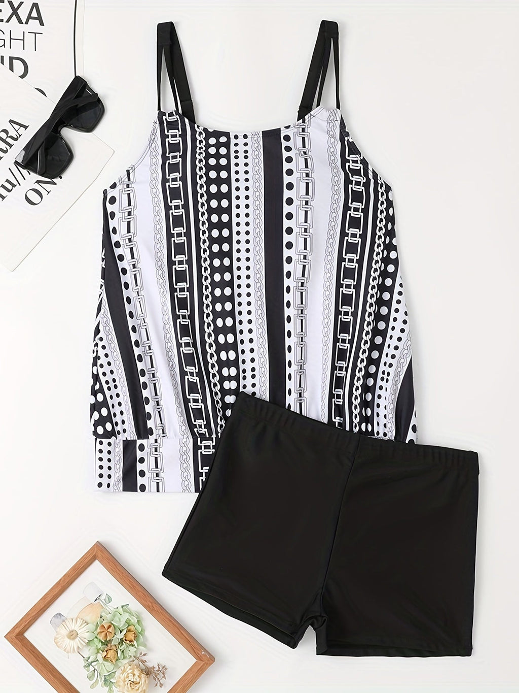 Valenzora | Tankini-Set mit Streifen und Punkten