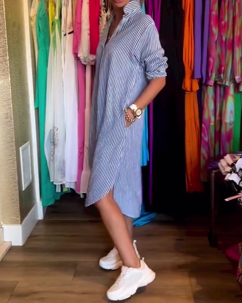 Valenzora | Striped shirt dress in a relaxed fit