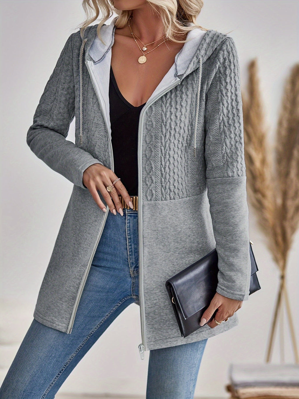 Valenzora | Damen-Kapuzenpullover mit Reißverschluss