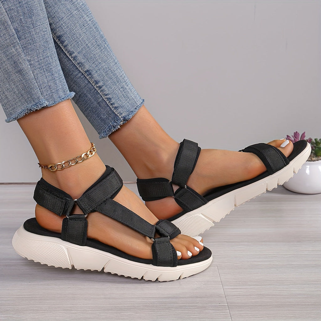 Valenzora | Damen-Sandalen: Colour-Block, rutschfest, elegant, leicht, Outdoor, Sommer