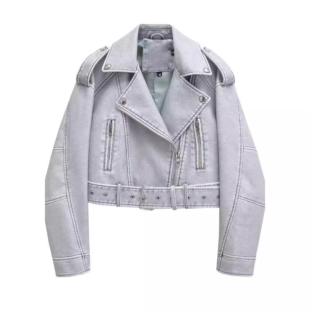 Valenzora | Waschbare Übergangs-Lederjacke für Damen*