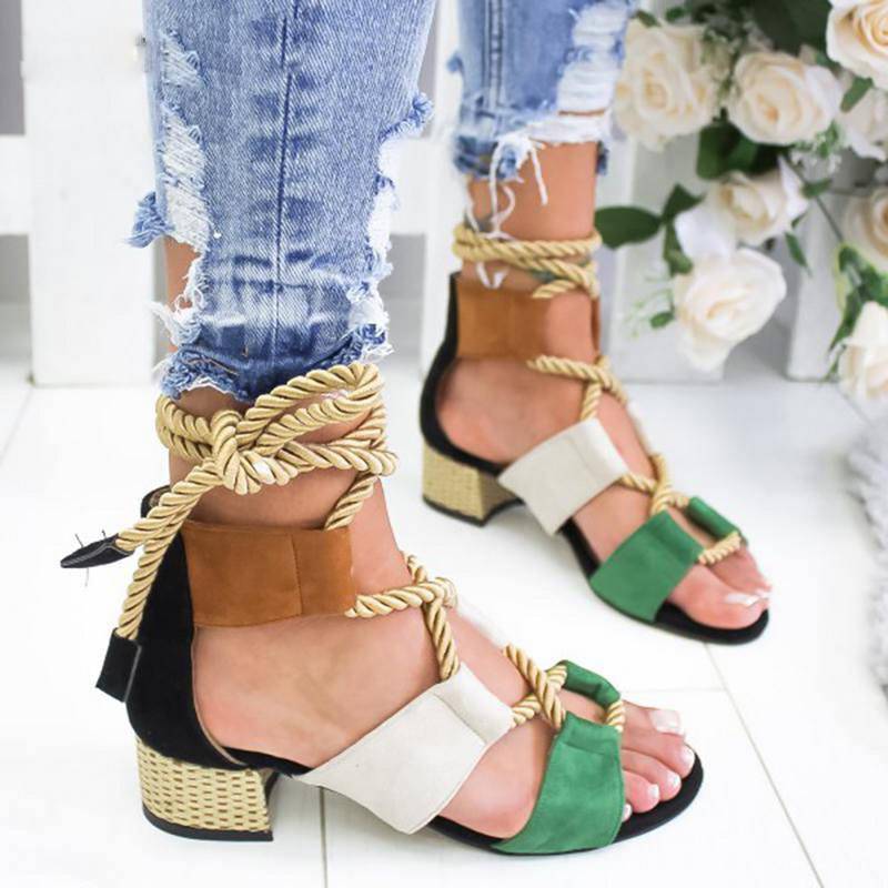 Valenzora | Gladiator-colored strappy heeled sandal