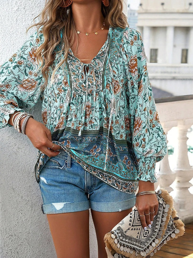 Valenzora | Elegantes geblümtes Sommertop für Damen