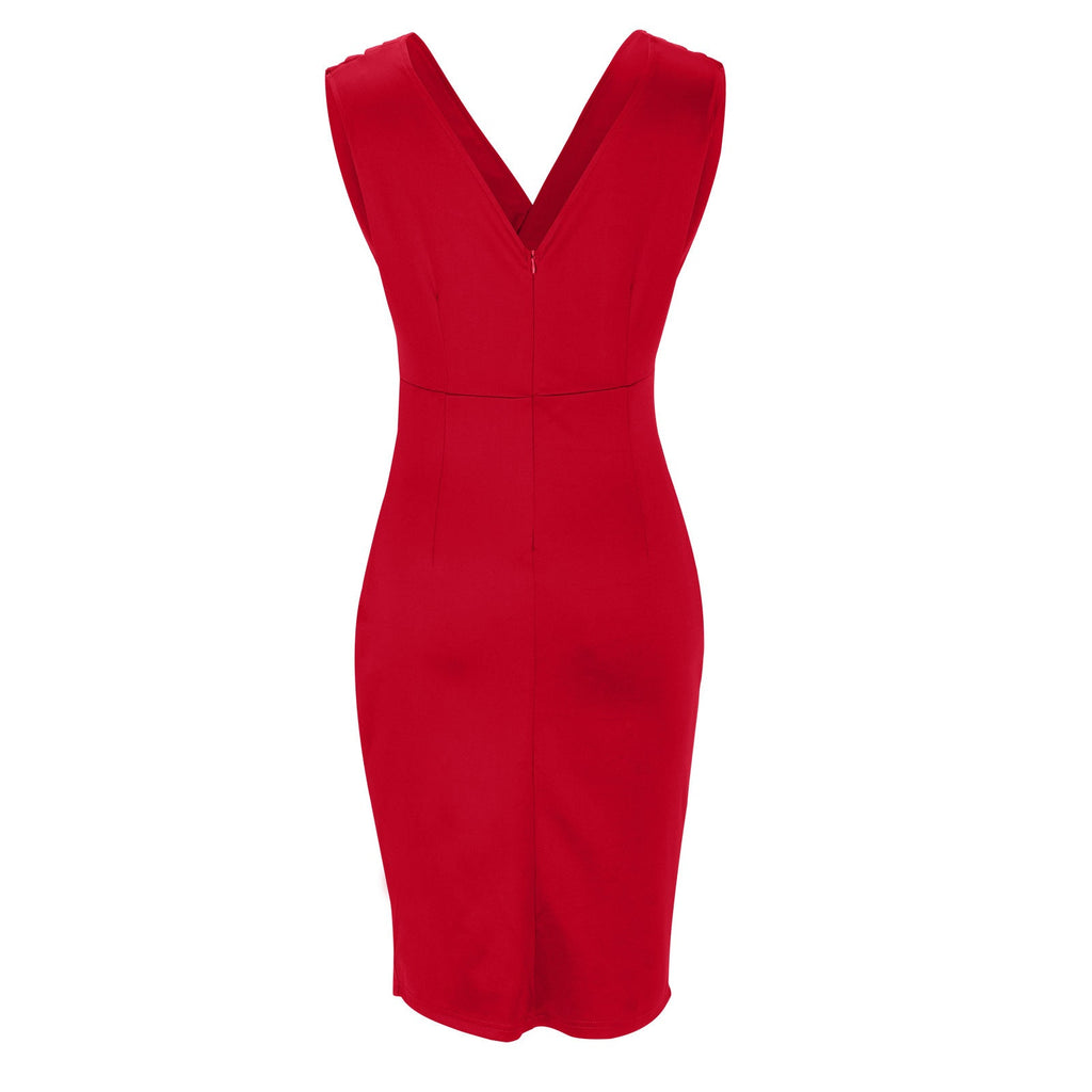 Valenzora | V-neck dress with slit