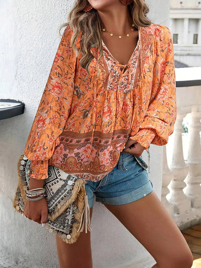 Valenzora | Elegantes geblümtes Sommertop für Damen