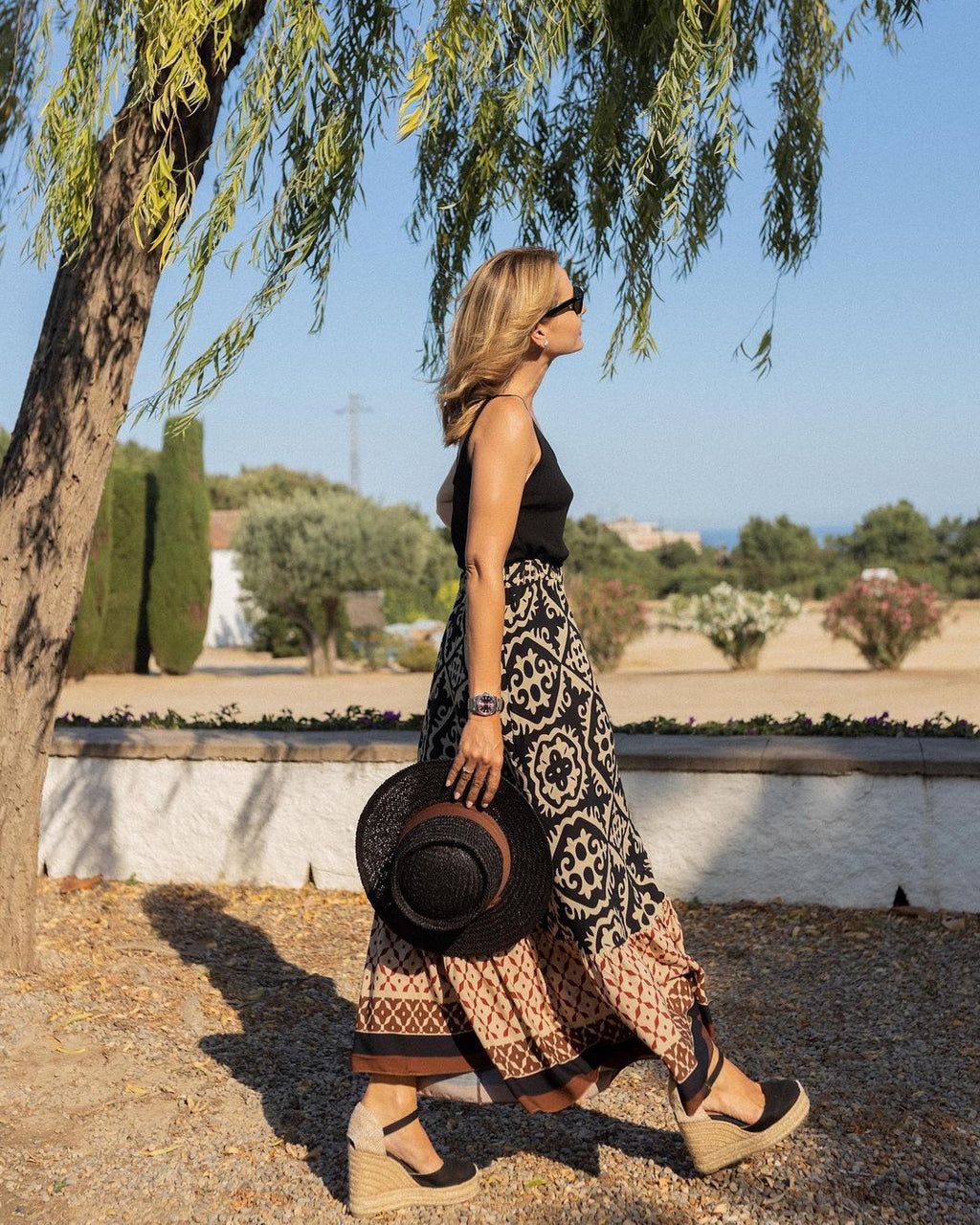 Valenzora | Boho Maxirock mit Print