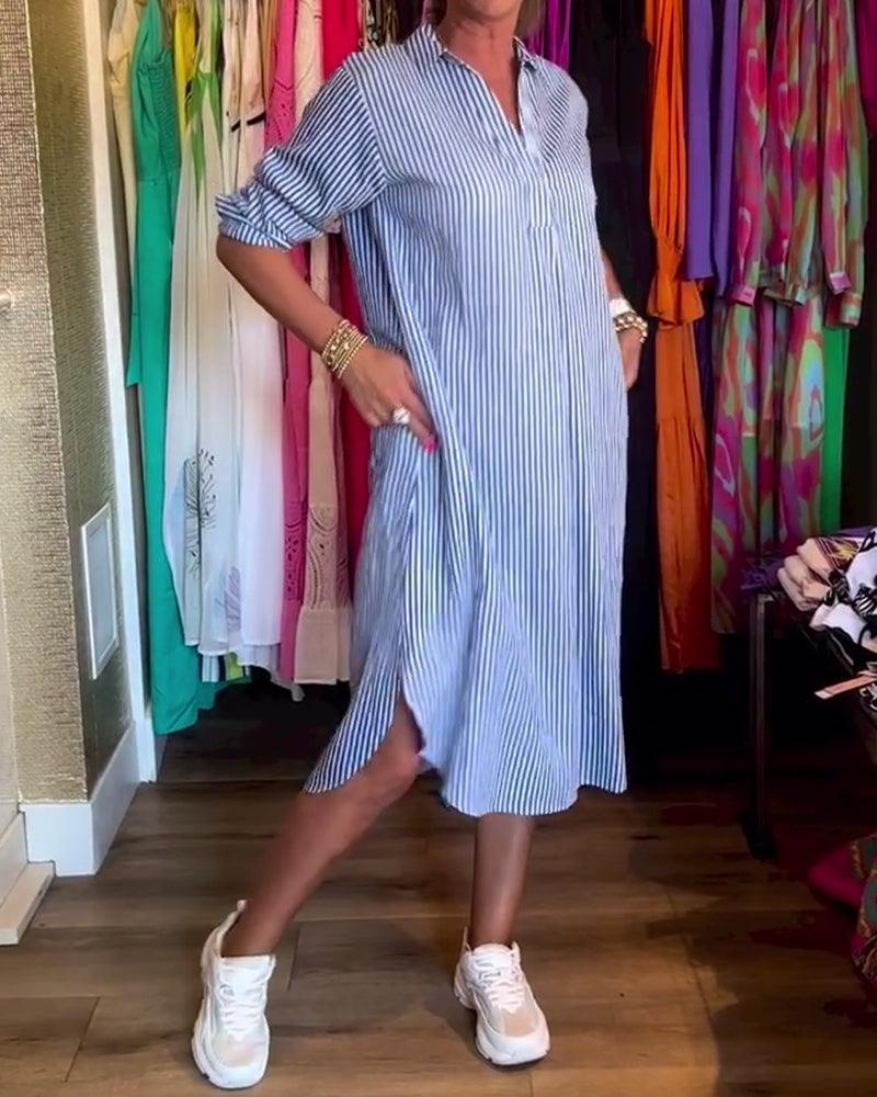 Valenzora | Striped shirt dress in a relaxed fit