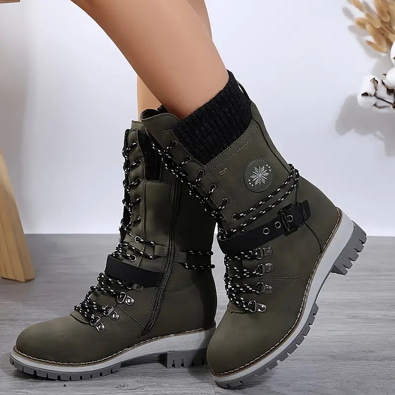 – Trendige Winterstiefel mit wadenhohem Schaft