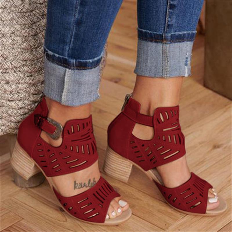 Valenzora | Open Boots With Heel And Buckle