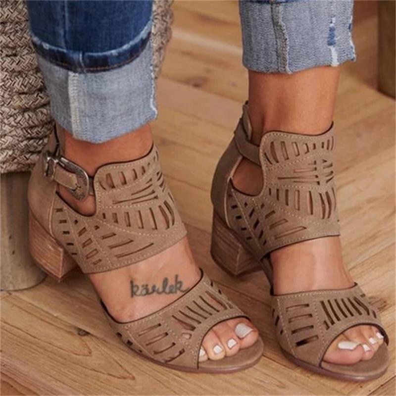 Valenzora | Open Boots With Heel And Buckle