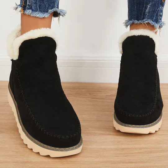 Valenzora | Bequeme Damen-Stiefeletten mit Fellfutter