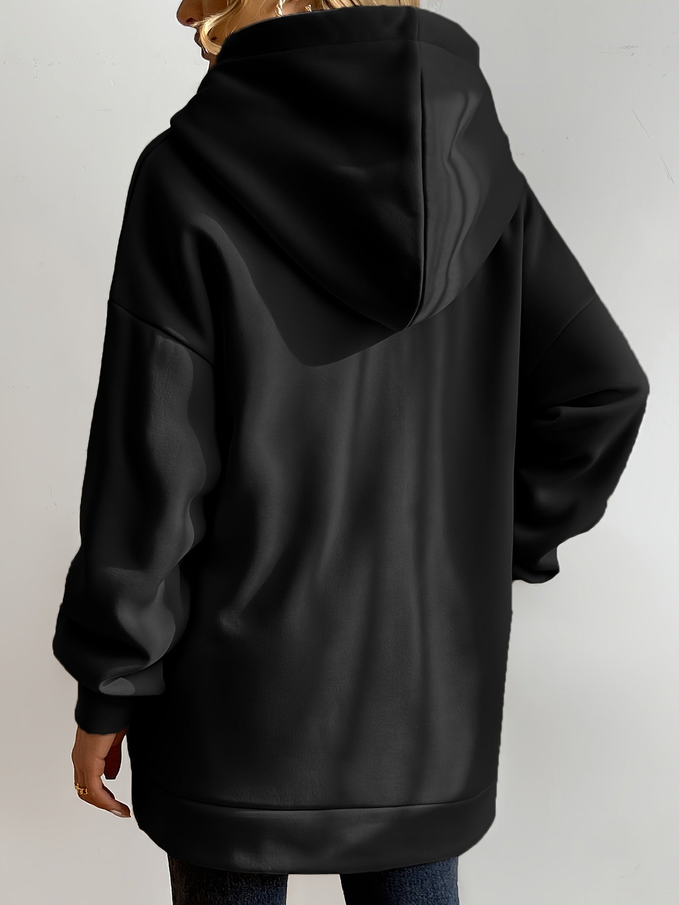 Valenzora | Comfort - Extrem bequemer langer Plüsch-Hoodie mit Reißverschluss und Kapuze für Damen