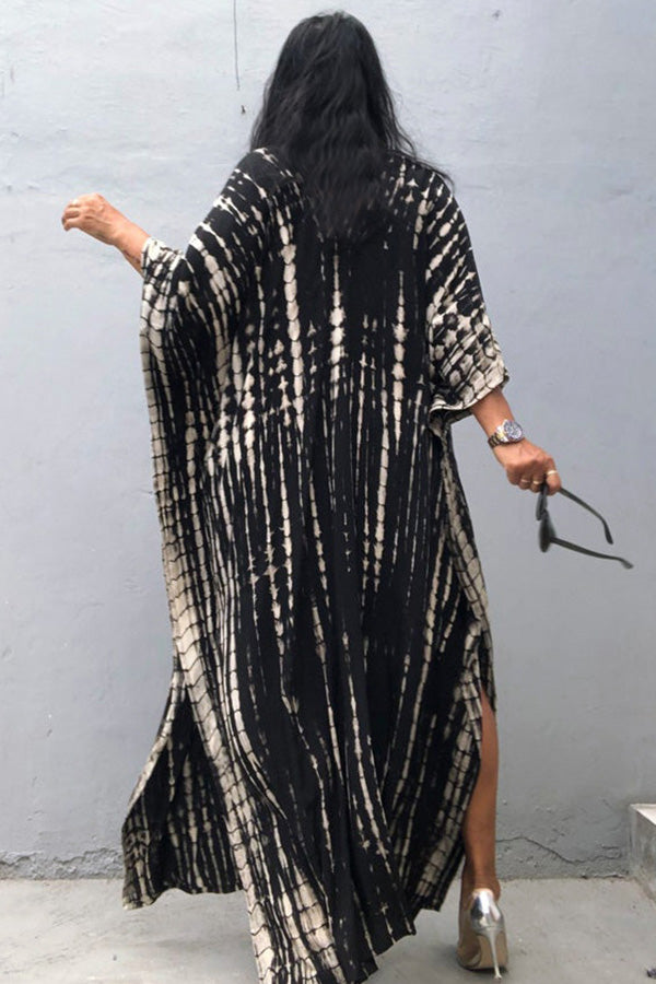 Valenzora Freely – Lockeres Wickelkleid im Batik-Boho-Stil