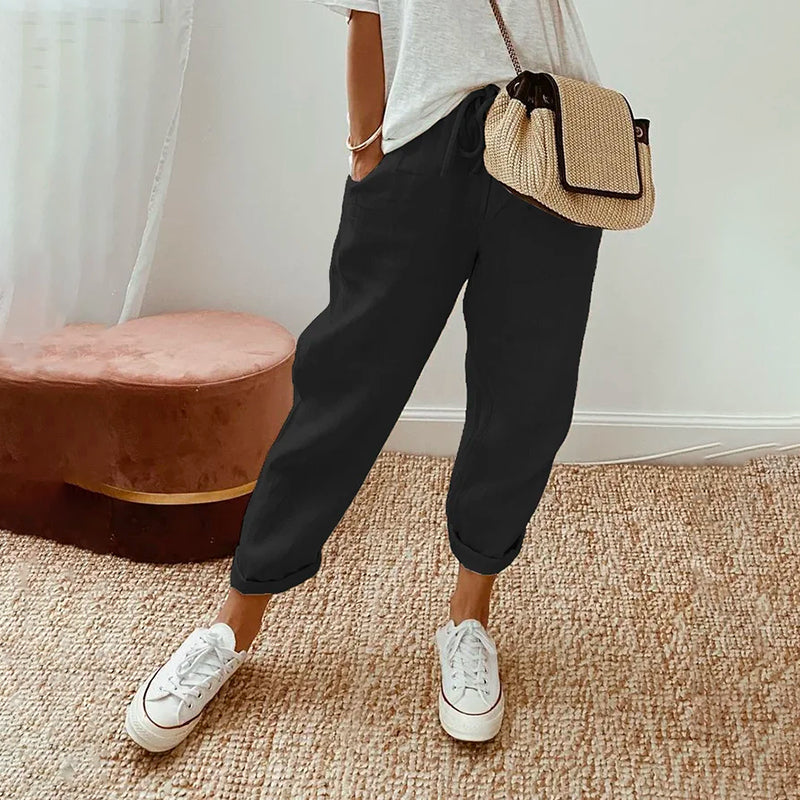Valenzora – Casual solid-color trousers