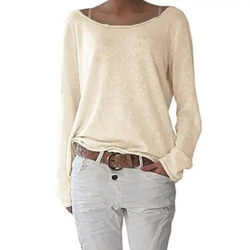 Valenzora | Loosely knitted women's long-sleeved shirt