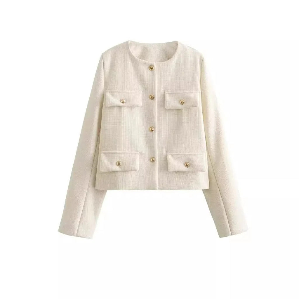 Valenzora | Chic and elegant blazer jacket with button closure for women