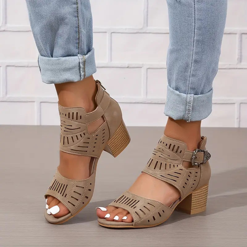 Valenzora | Damen-Sandalen mit klobigem Absatz