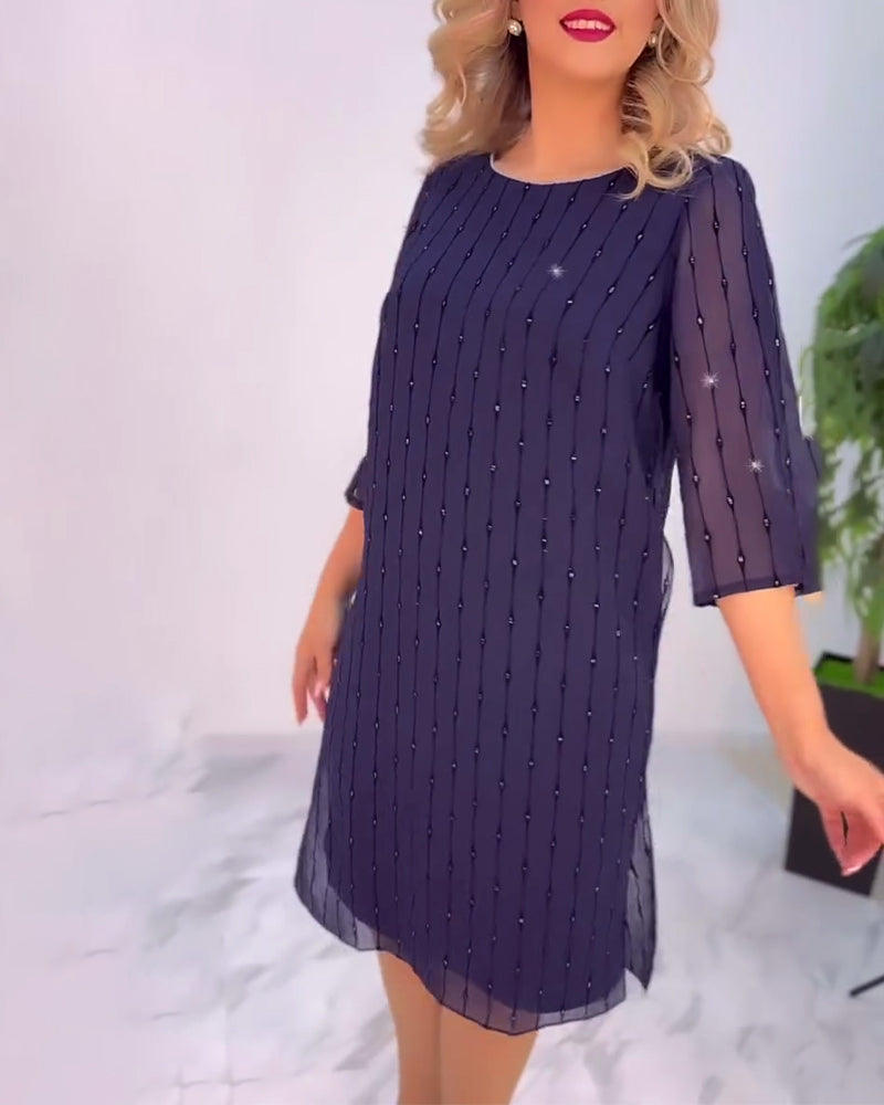 Valenzora | Dress Solid Color Pleated