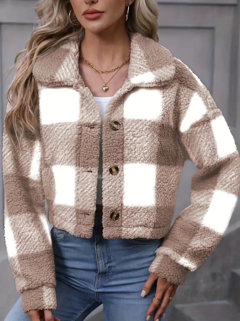 Valenzora | Bequeme Winterjacke mit langen Ärmeln und Knöpfen | Warme Oberbekleidung für den Winter