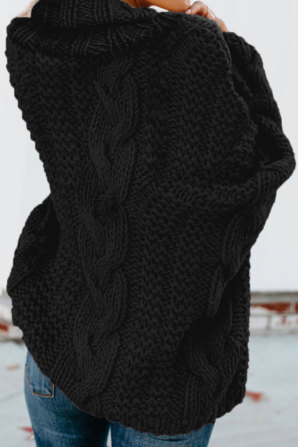 Valenzora Twisted Knit Langarm-Pullover