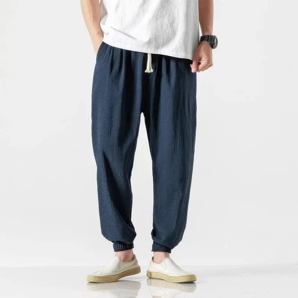 Valenzora | Cotton Linen Jogging Pants