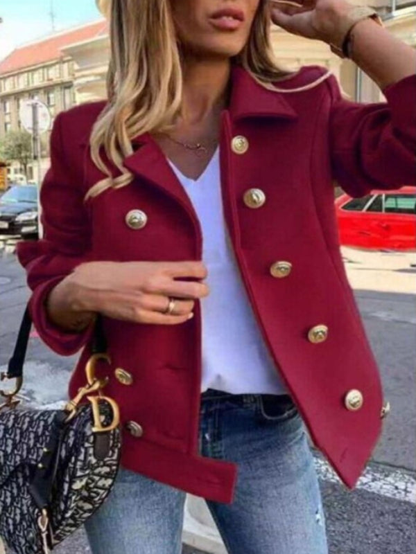 Valenzora - Kurze Designerjacke mit Goldknöpfen