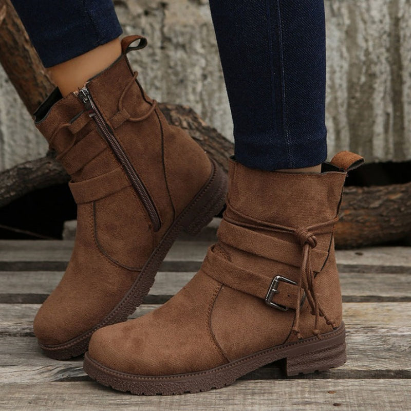 Valenzora | Casual women's boots with buckle