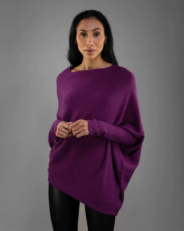 Valenzora | Asymmetrischer Damenpullover mit eleganter Drapierung