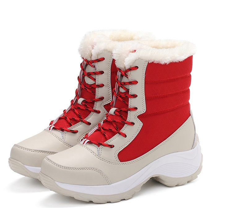 Valenzora | Waterproof winter boots with plush lining, lace-up closure and sturdy sole