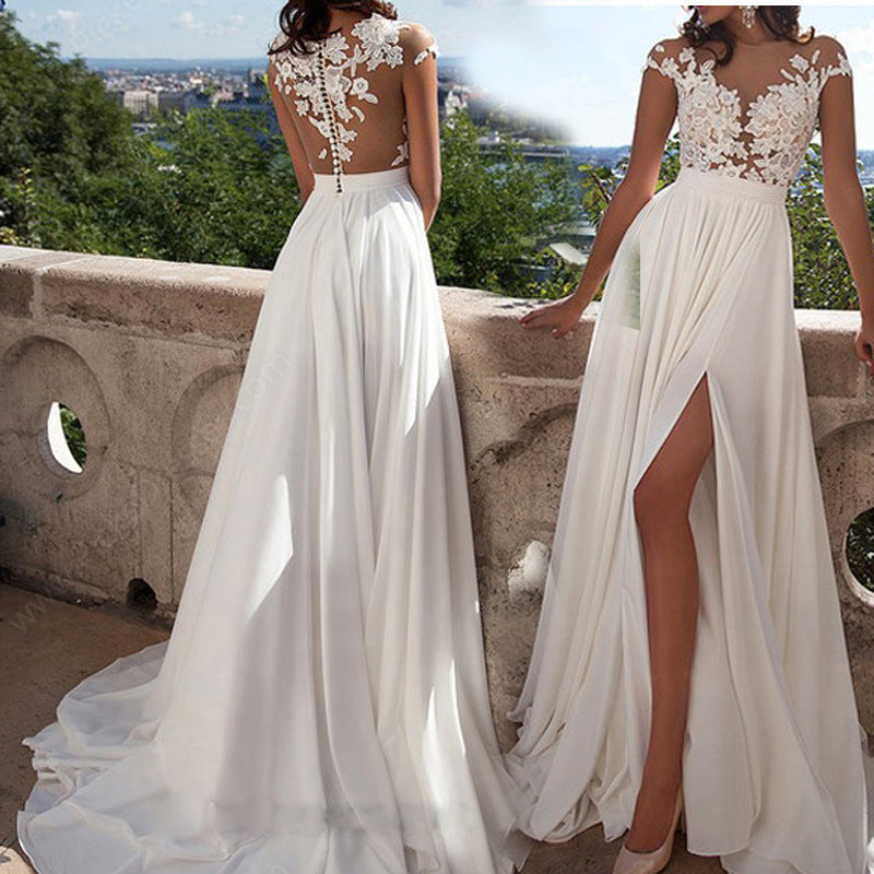Valenzora | Lace split evening dress