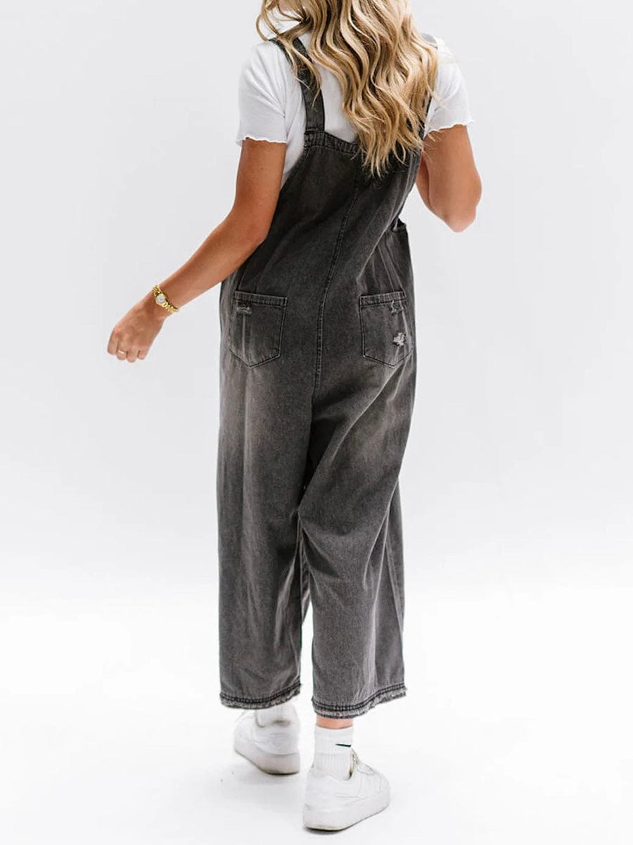 Valenzora | Sleeveless Loose Denim Jumpsuit