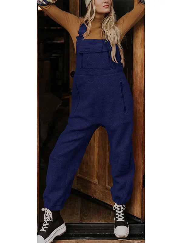 Valenzora | Damen Fleece-Thermo-Overall mit Reißverschlusstaschen