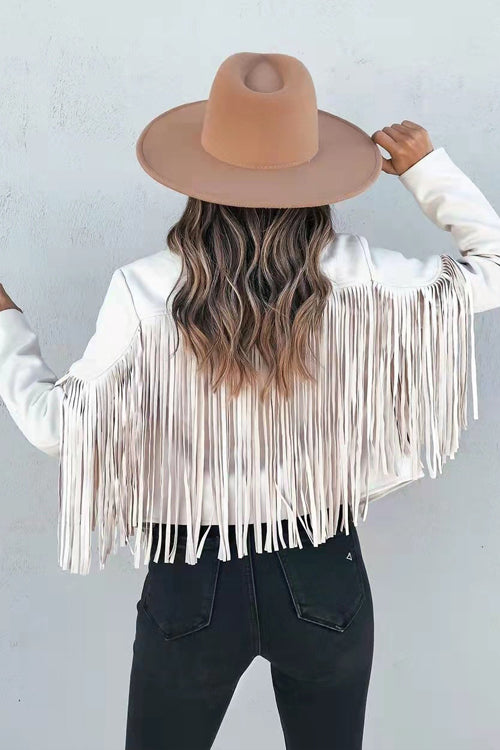 Valenzora | At Your Best Fringe Edge Faux Suede Shacket