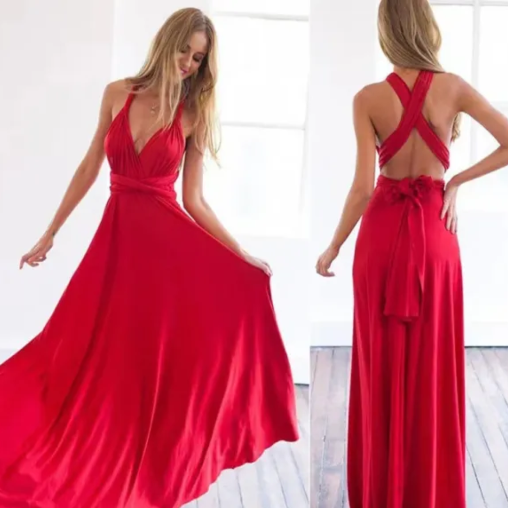 Valenzora | Damen geformtes Satinkleid Elegant
