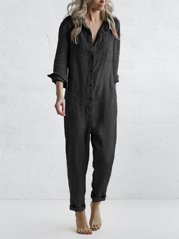 Valenzora | Bequemer Overall mit Taillengürtel