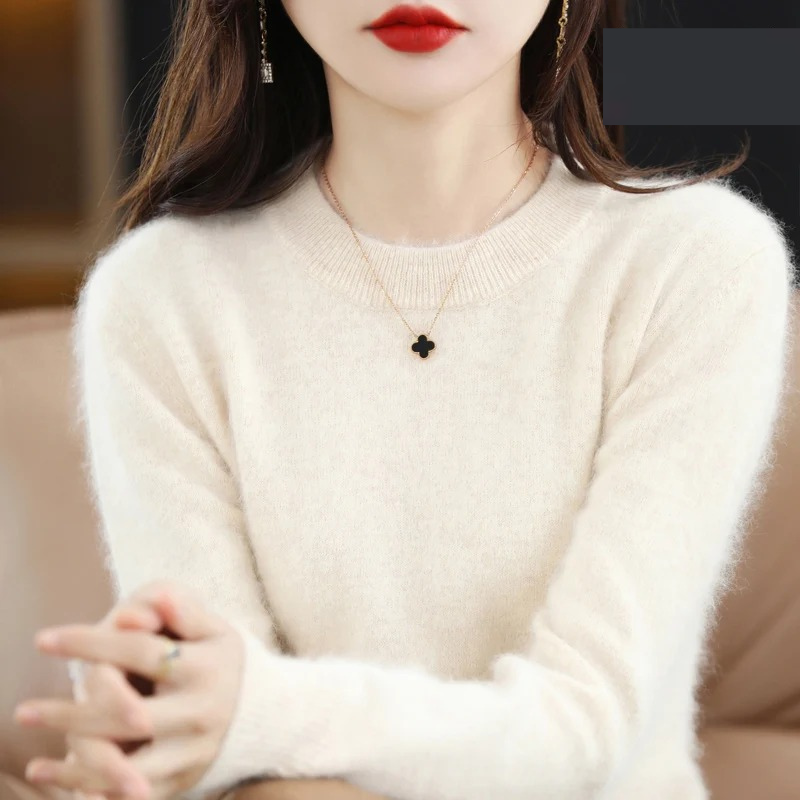 Valenzora | Women's Cashmere Sweater, Luxurious Round Neck, Soft & Fashionable