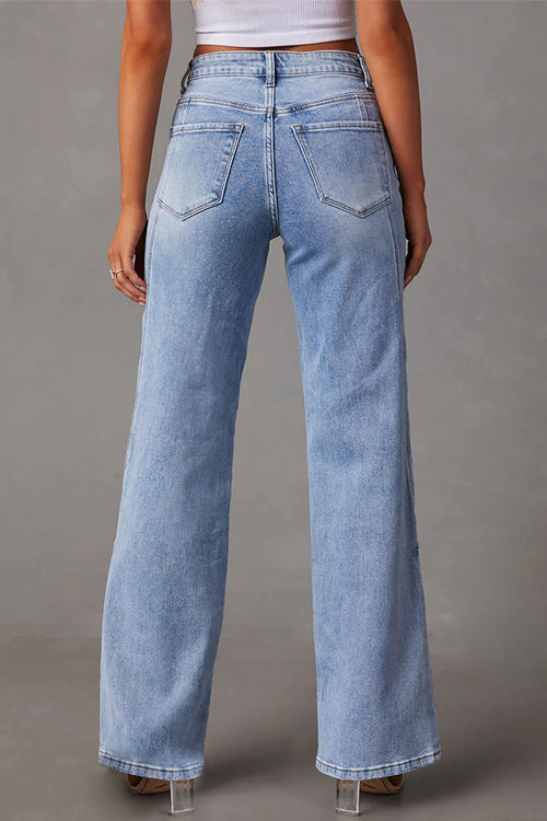 Valenzora | Rosiedress Timeless Distressed Straight Leg Splice Jeans