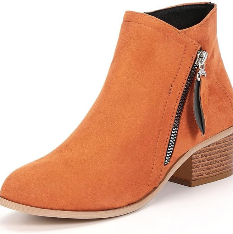Valenzora | Damen-Wildlederstiefel mit bequemer Passform und Reißverschluss
