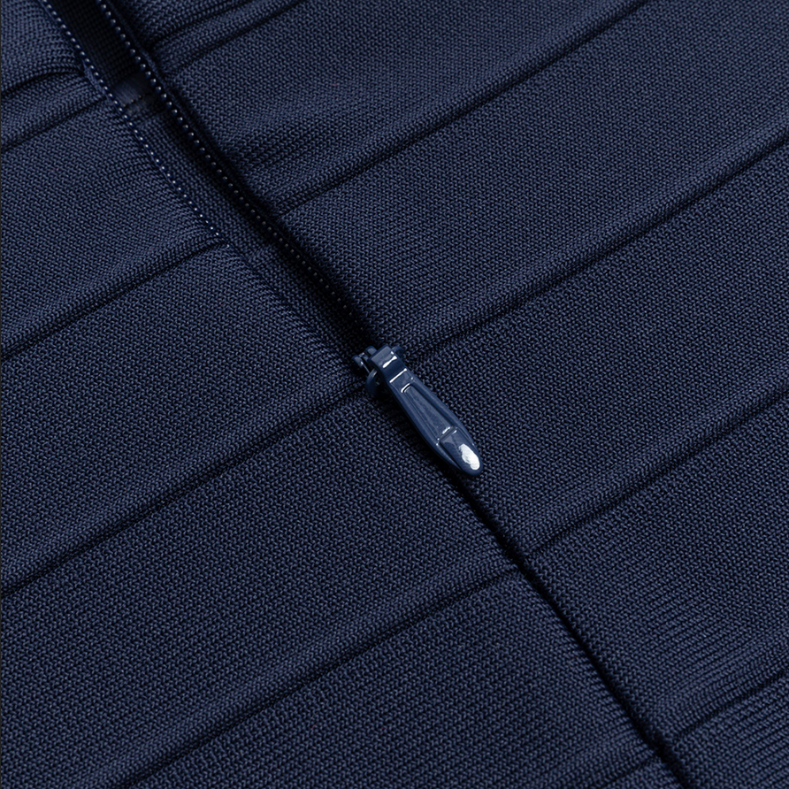 Midikleid mit umklappbarem Bund | Blau