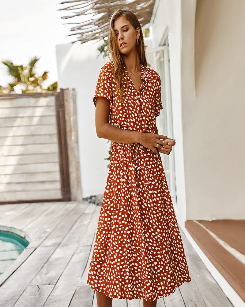 Valenzora | Women's Midi Shirt Dress