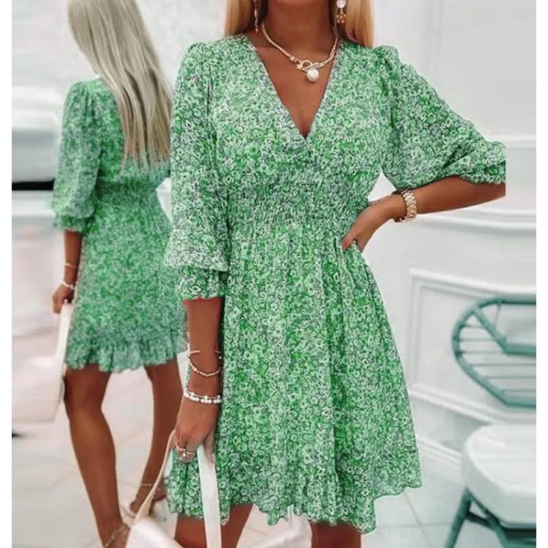Valenzora | Floral A-line dress
