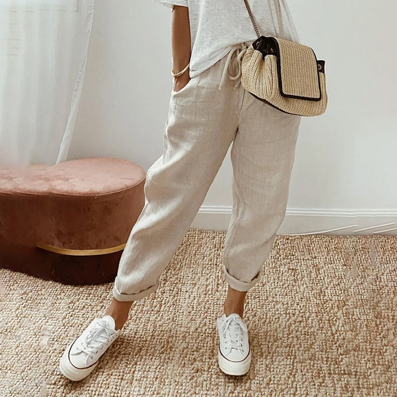 Valenzora – Casual solid-color trousers