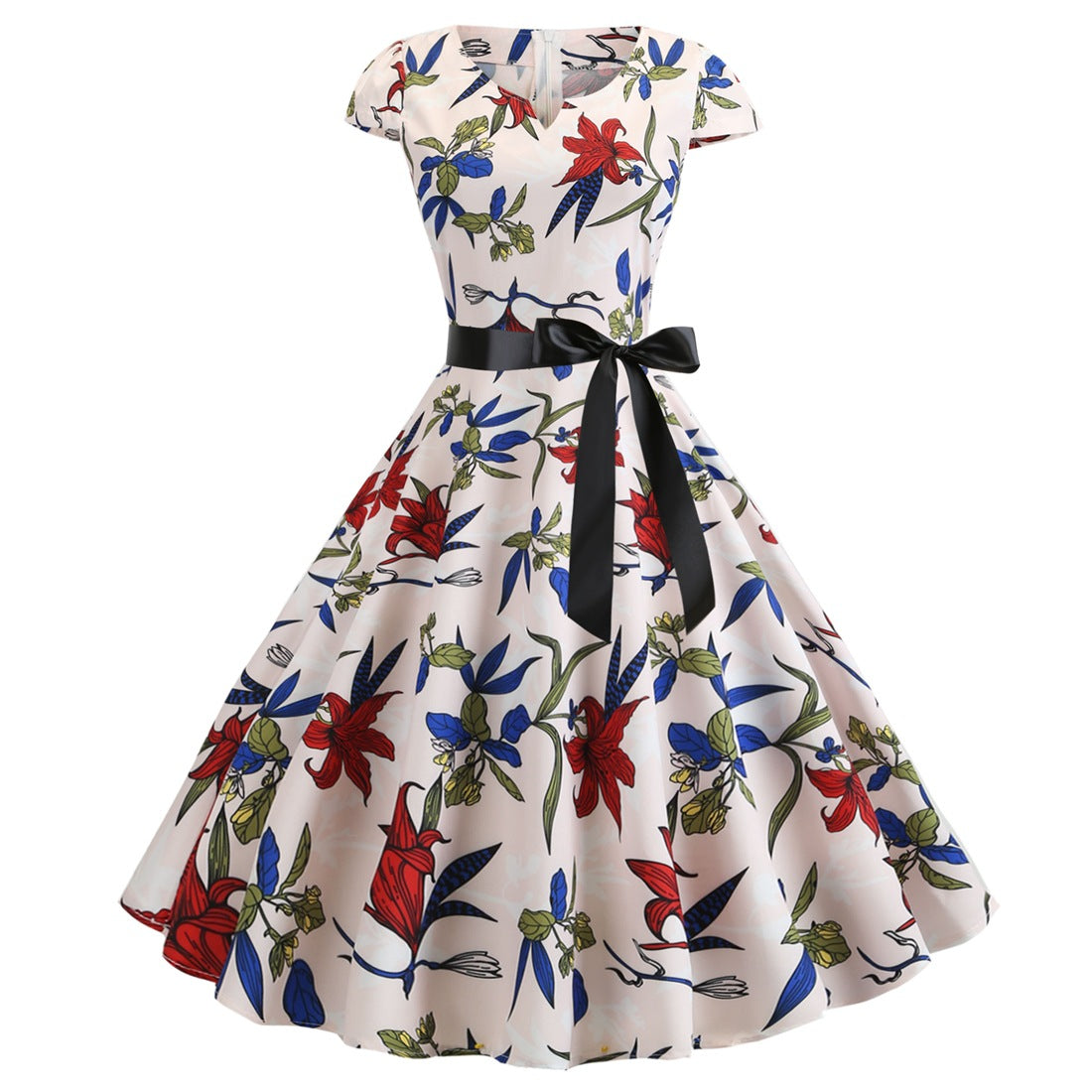 Valenzora | Women's dress for wedding guests with a wide hem